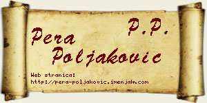 Pera Poljaković vizit kartica